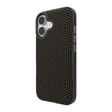ZAGG | London Graphene Snap Case iPhone 16 - Black Hexagon | 15-13393