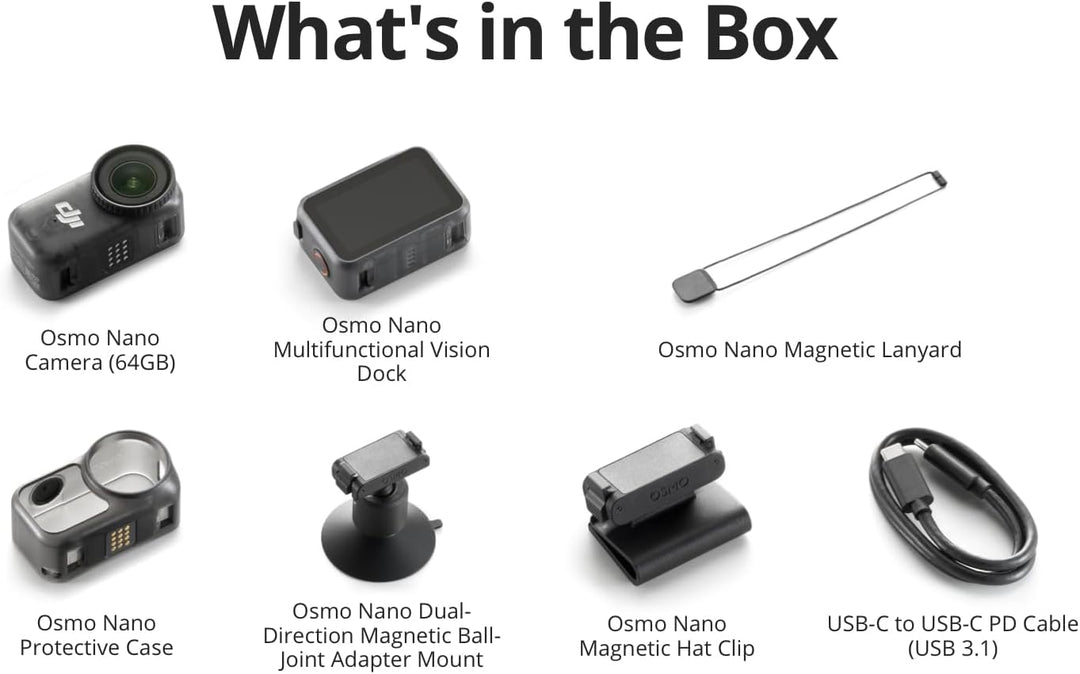 DJI | Osmo Nano Standard Combo (64GB) - Black | CP.OS.00000461.01