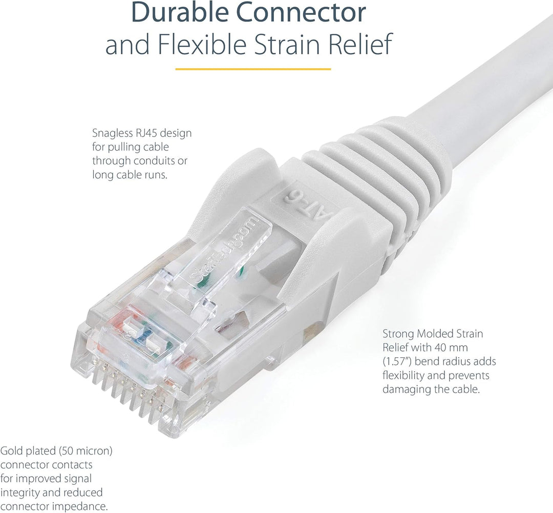 StarTech | Ethernet Cable 10FT CAT6 - White | N6PATCH10WH