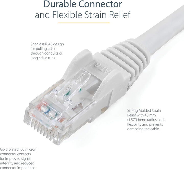 StarTech | Ethernet Cable 10FT CAT6 - White | N6PATCH10WH