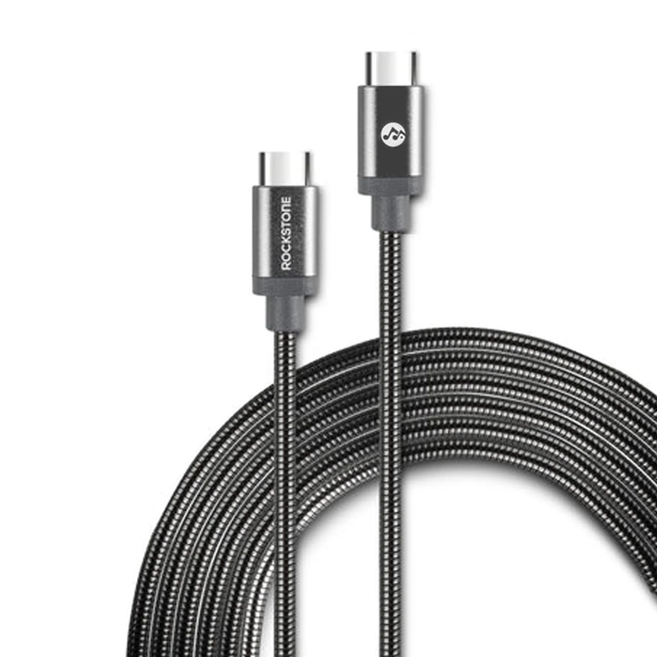 Caseco | Pet Proof Metal Braided Type-C to Type-C Cable 2M/6.6 FT - Black | R4107-15