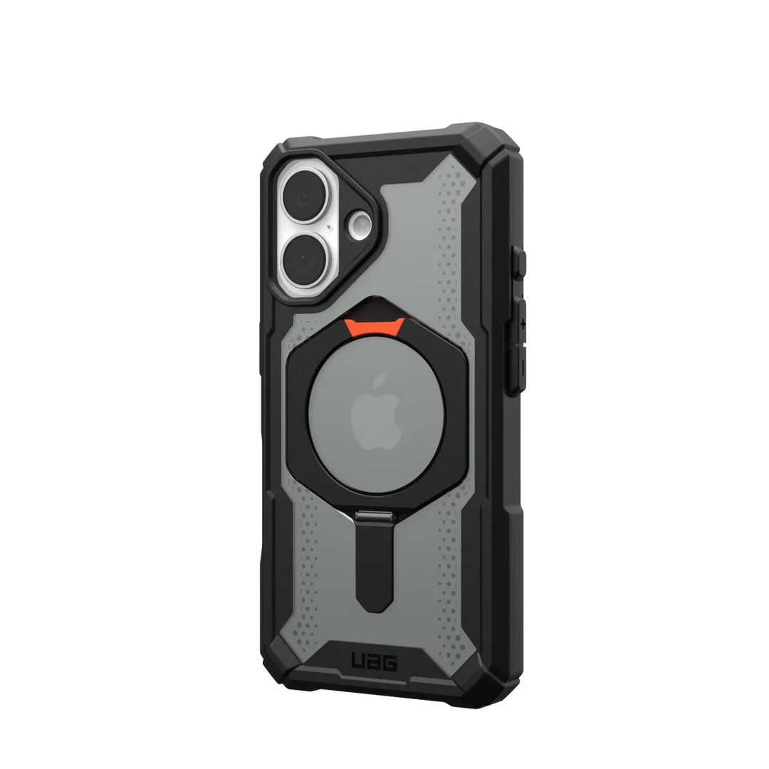 //// UAG | Plasma XTE Kickstand MagSafe Case iPhone 16 - Black/Orange | 15-13189