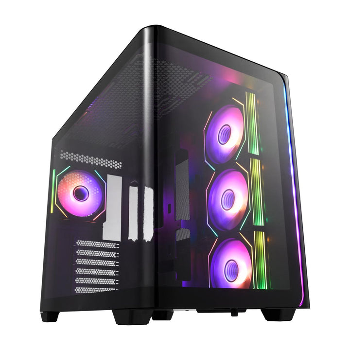 FSP | TECHNOLOGY INC FSP M580-BA ATX MID PC CASE WITH CURED GLASS PANEL, DUAL-CHEMBER, 1YR WARRANT