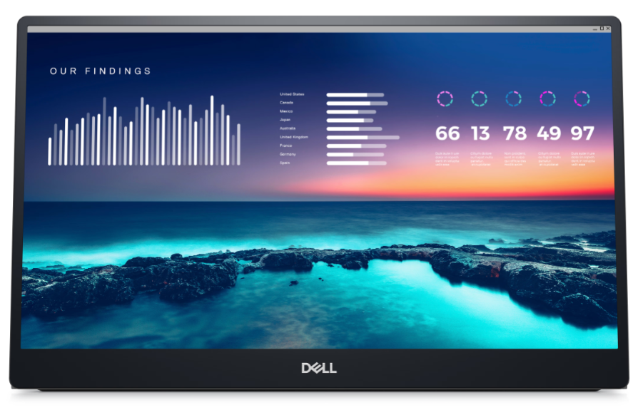 Dell | 14" Portable Travel Monitor | P1424H