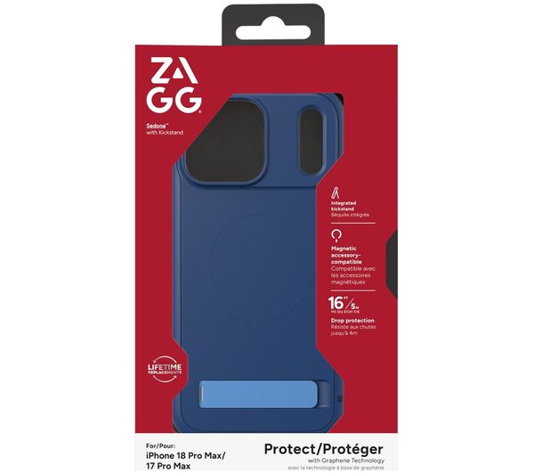 ZAGG | Graphene Sedona Snap iPhone 18 Pro Max/17 Pro Max Kickstand Case - Navy | 702322370