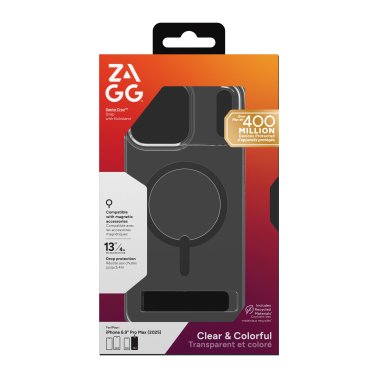ZAGG | Graphene Santa Cruz Snap iPhone 17 Pro Max Kickstand Case - Black | 702318947