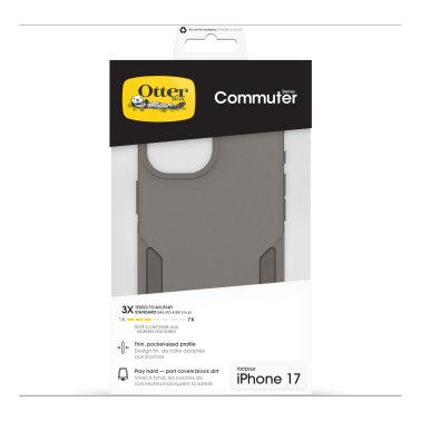 OtterBox | Commuter w/MagSafe iPhone 17 + Camera Control Case - Grey Comfort | 77-98307