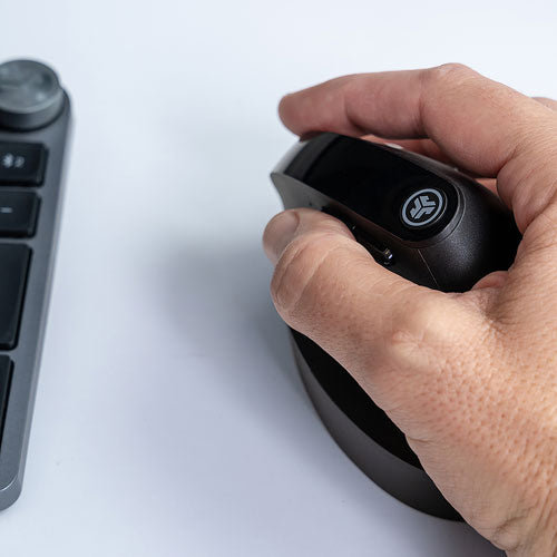 JLab | JBuds Ergonomic Vertical Wireless Mouse - Black 2YR | IFCMJBERGORBLK82