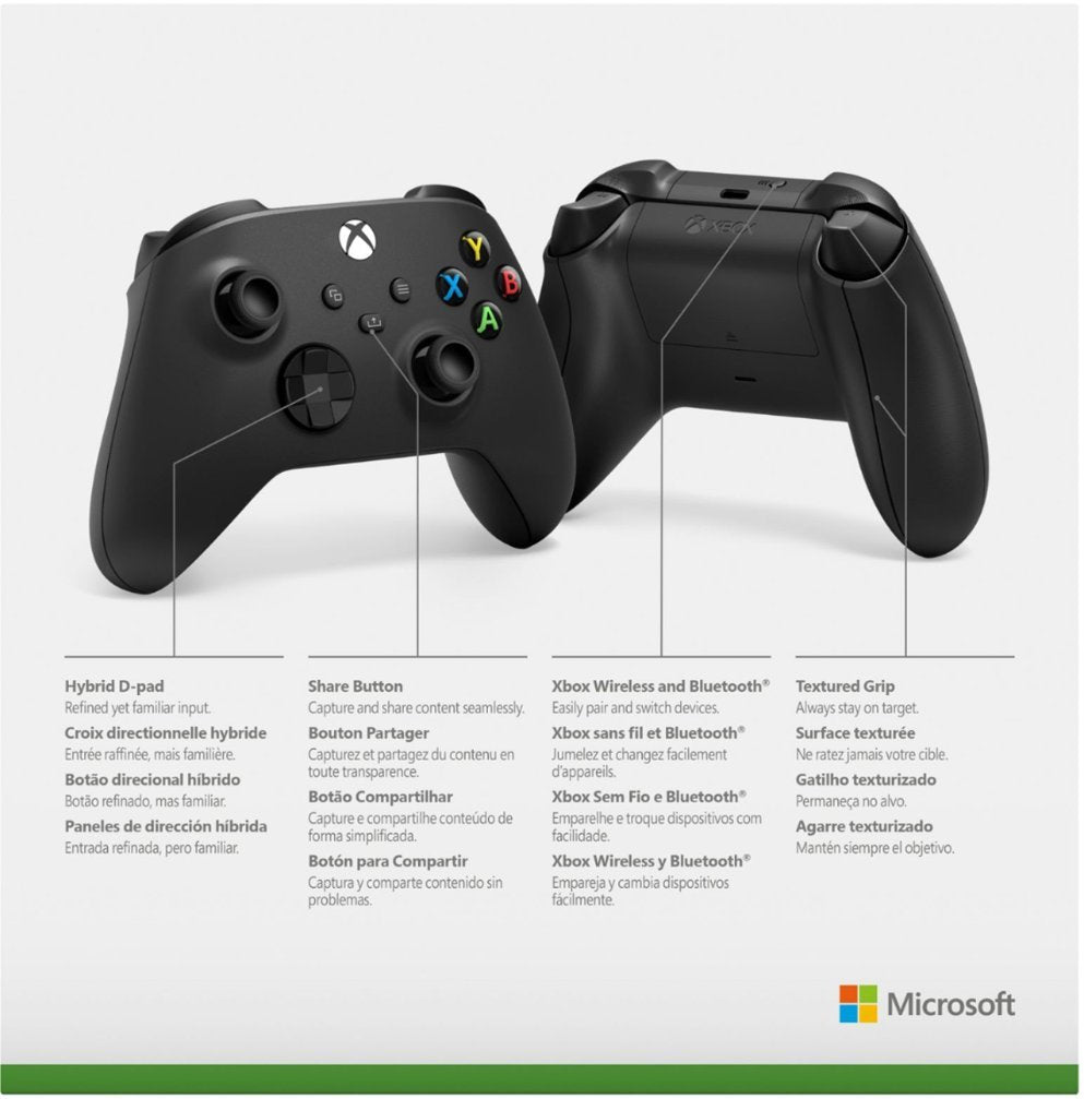 Microsoft | Xbox Wireless Controller - Carbon Black | QAT-00007