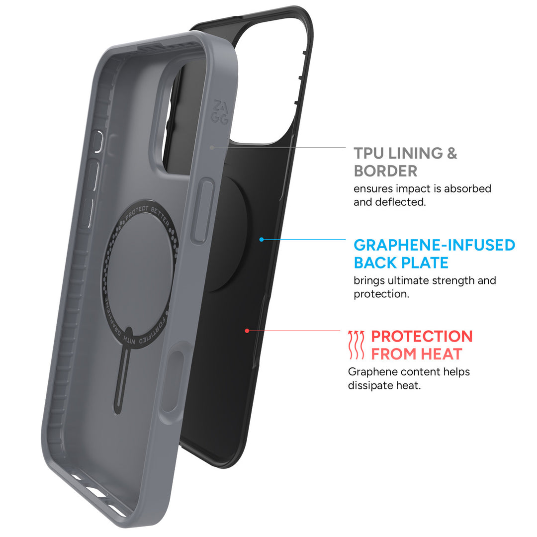 ZAGG | SoHo Graphene Snap Case iPhone 16 Pro Max - Blue | 15-13453