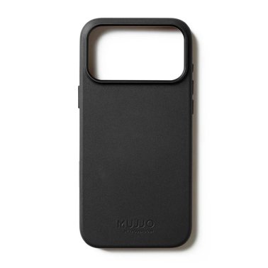 Mujjo | Full Leather w/MagSafe iPhone 17 Pro Max Case - Black | MUJJO-CL-063-BK