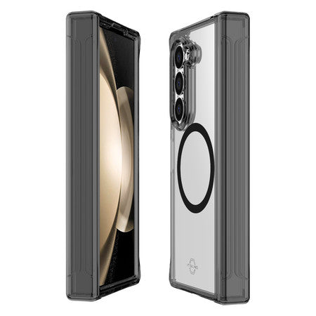 Itskins | Hybrid_R Case Hinge for Samsung Galaxy Z Fold6 - Smoke/Clear | 120-8819
