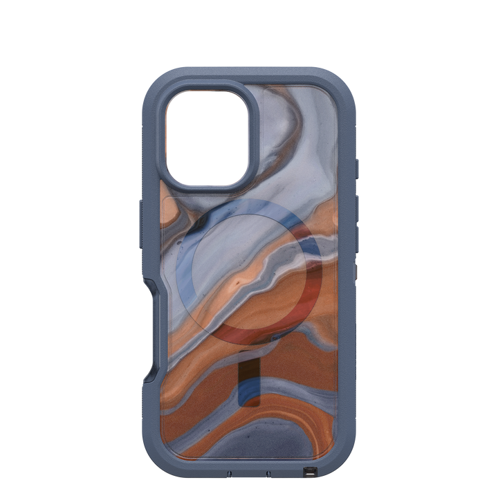 OtterBox | Defender XT Pro w/ MagSafe Series Case iPhone 16 - Clear Blue High Desert Agate | 77-96084