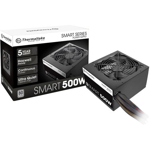 Thermaltake | Smart 500W 80 PLUS Power Supply - Black | PS-SPD-0500NPCWUS-W