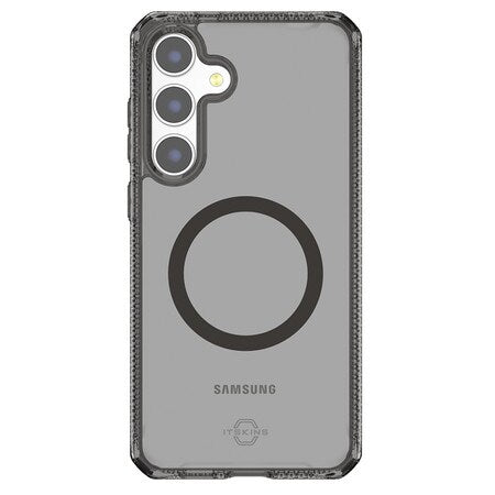 //// ITSKINS | Hybrid_R Vapor Case Compatible w/MagSafe for Samsung Galaxy S25 - Smoke | 120-9155
