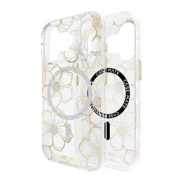 Case-Mate | Floral Gems MagSafe iPhone 17 Pro Case - Gold | CM057300