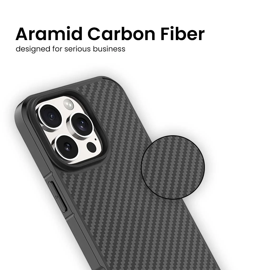 Caseco | Kevlar Case With Magsafe iPhone 16 Pro - Carbon | C28D1-01