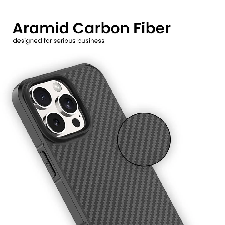 Caseco | Kevlar Case With Magsafe iPhone 16 Pro - Carbon | C28D1-01
