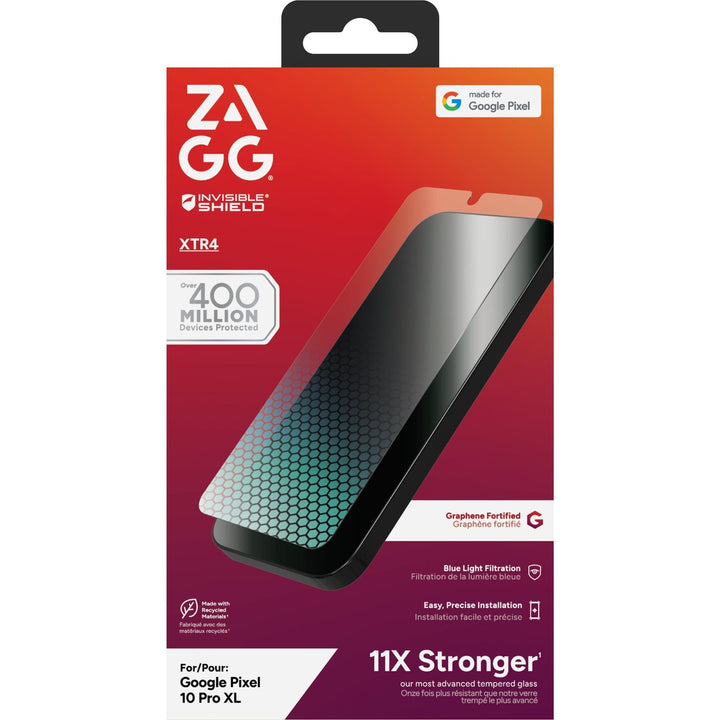 ZAGG | InvisibleShield Glass XTR4 Blue Light Screen Protector for Google Pixel 10 Pro XL | 200118398