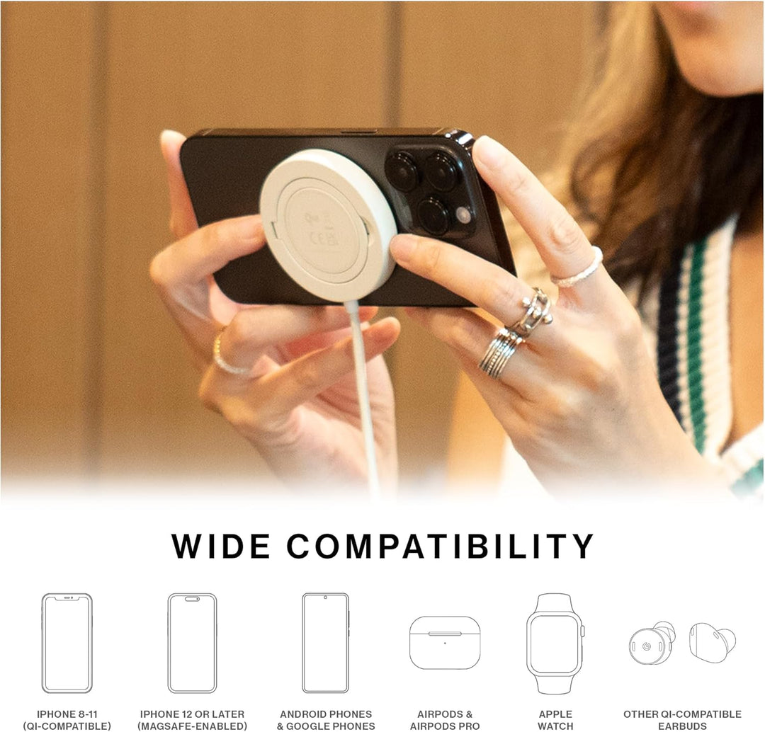 Native Union | SnapStand Magnetic Wireless Charger - Sandstone | SNST-QI2-SAN