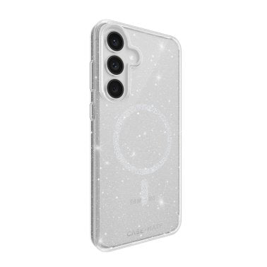 Case-Mate | Sheer Twinkle Case w/Magnets Samsung Galaxy S25 FE  - Silver | CM058928
