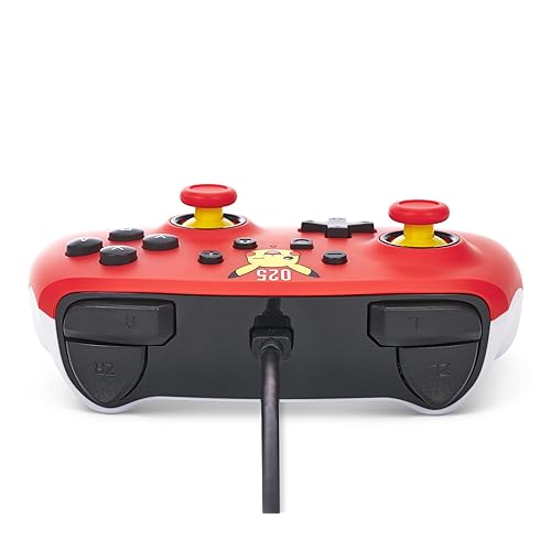 PowerA | Enhanced Wired Controller for Nintendo Switch - Laughing Pikachu - Red |