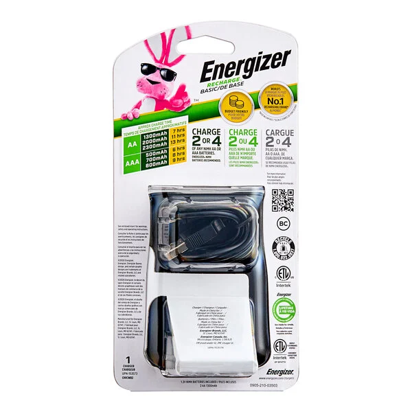 Energizer | RECHARGE Value Charger with 2 AA | CHVCWB2