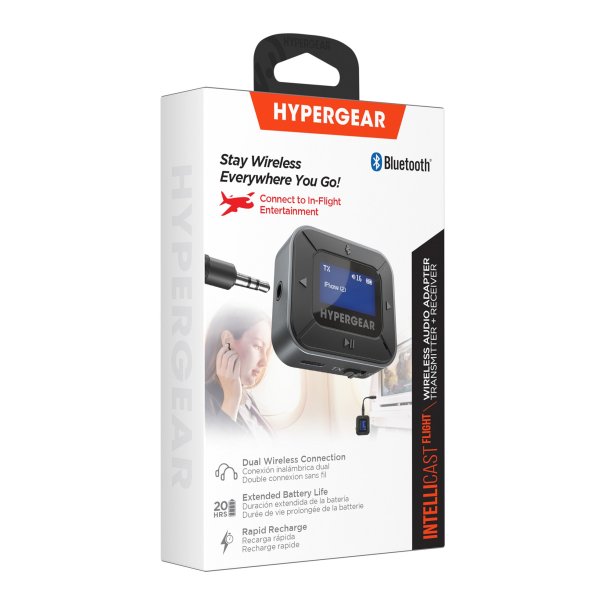 HyperGear | IntelliCast Flight Wireless Audio Adapter - Transmitter + Receiver | 15-12604