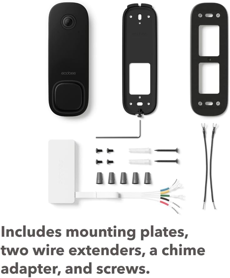 Ecobee | Smart Doorbell Camera Wired Video Doorbell - Black | EB-CAMSDB-01