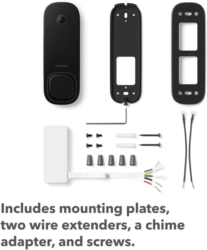 Ecobee | Smart Doorbell Camera Wired Video Doorbell - Black | EB-CAMSDB-01