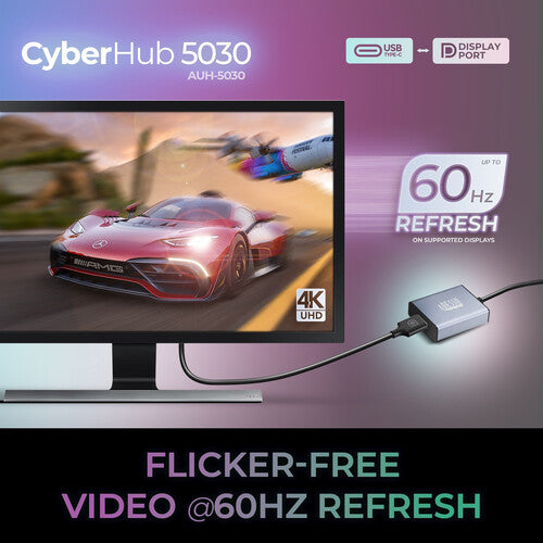 Adesso | USB-C Male to DisplayPort Female Adapter 5.9" - Grey | AUH-5030