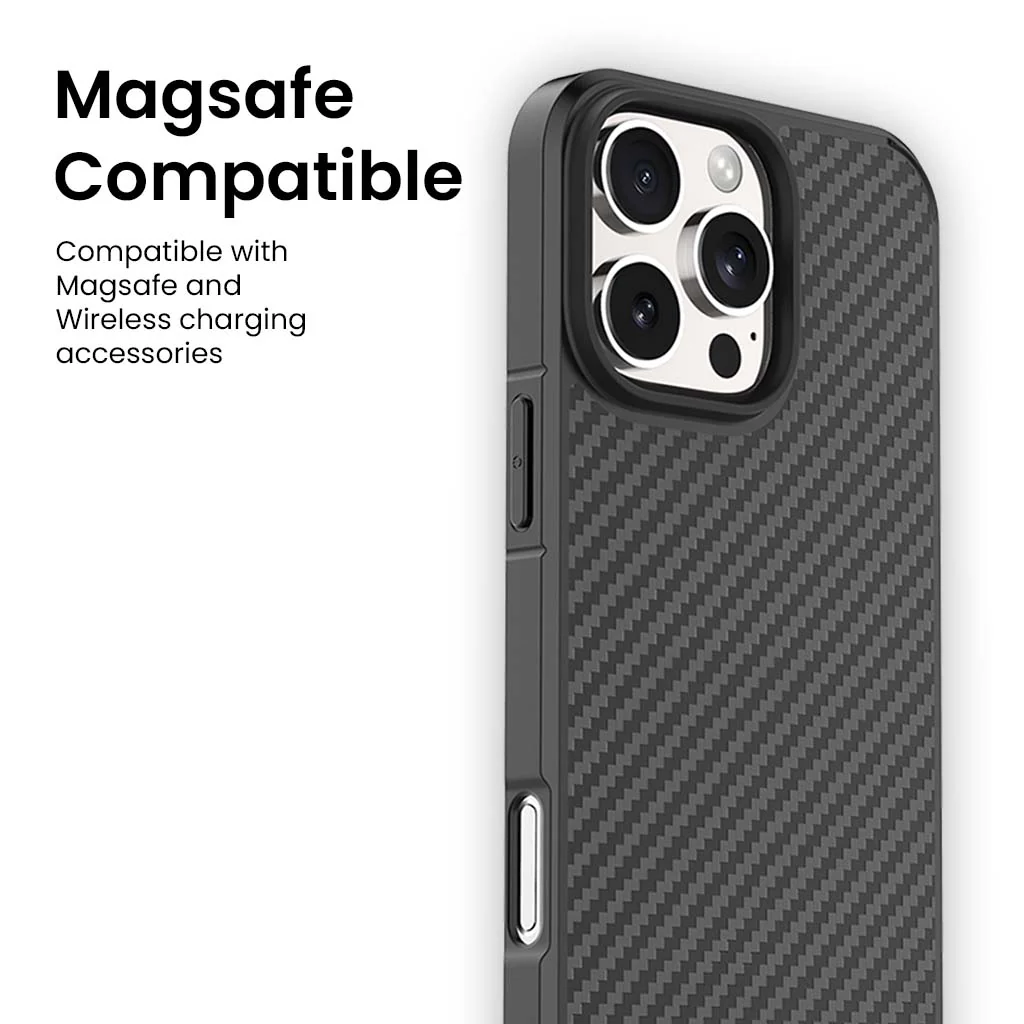 Caseco | Kevlar Case With Magsafe iPhone 16 Pro - Carbon | C28D1-01