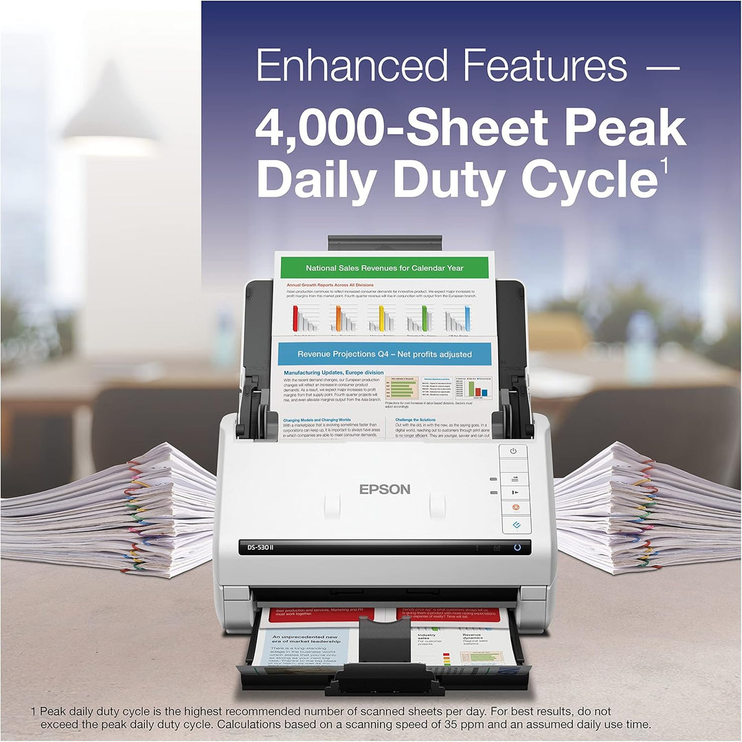 Epson | DS-530 II Color Duplex Document Scanner 3YR | B11B261202