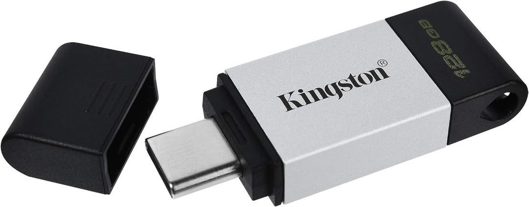 Kingston | DataTraveler 80 128GB USB Type-C Flash Drive (DT80/128GB), Metal | DT80/128GBCR