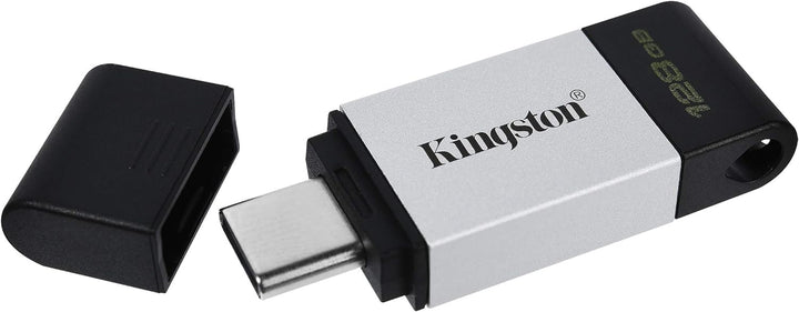 Kingston | DataTraveler 80 128GB USB Type-C Flash Drive (DT80/128GB), Metal | DT80/128GBCR