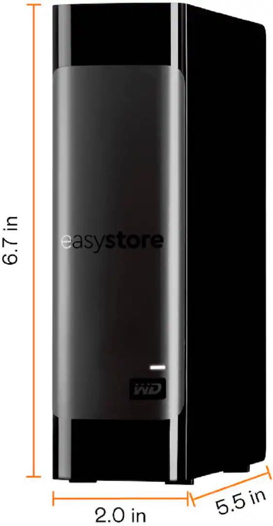 WD | easystore 20TB External USB 3.0 Hard Drive - Black | WDBAMA0200HBK-NESN