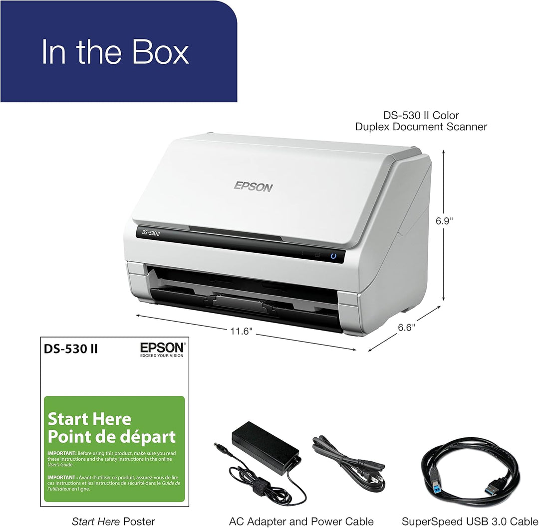 Epson | DS-530 II Color Duplex Document Scanner 3YR | B11B261202