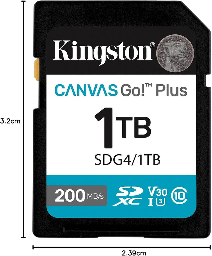 Kingston | Canvas Go Plus 1TB SDXC Gen4 200MB/s C10 | SDG4/1TB