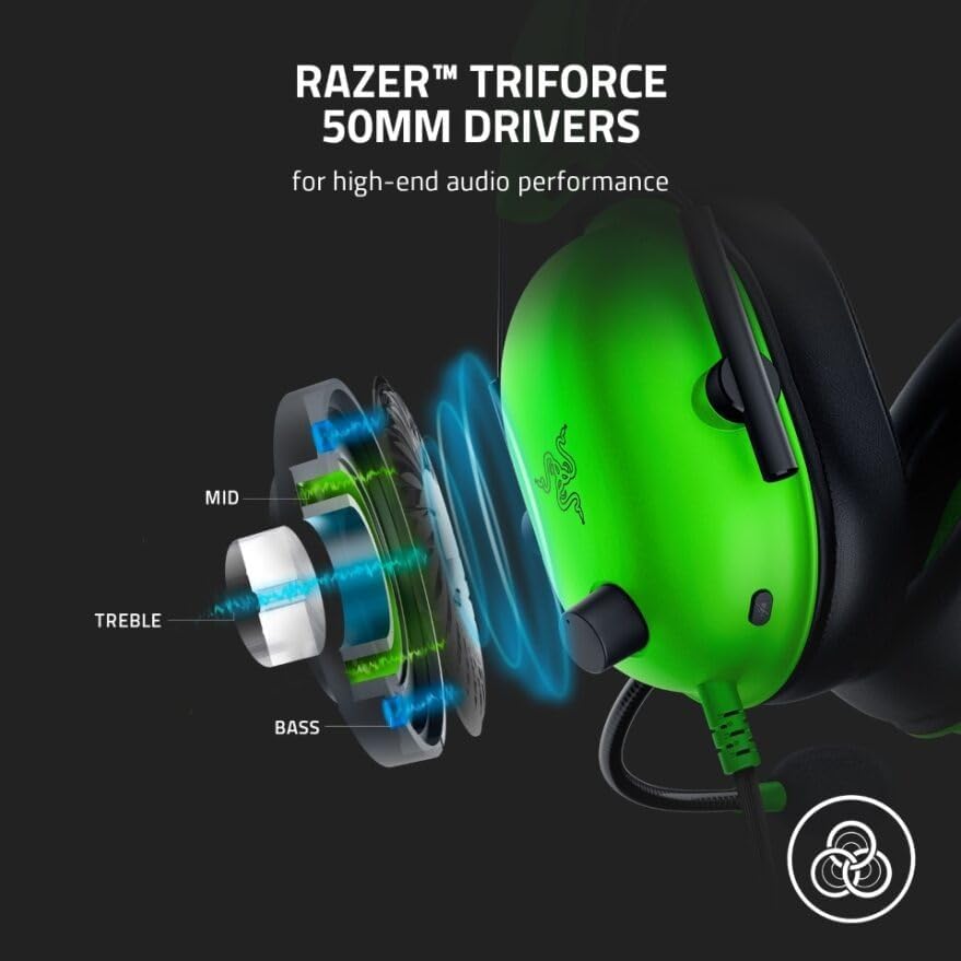 Razer | Blackshark V2 X Wired Gaming Headset - Green | RZ04-03240600-R3M1