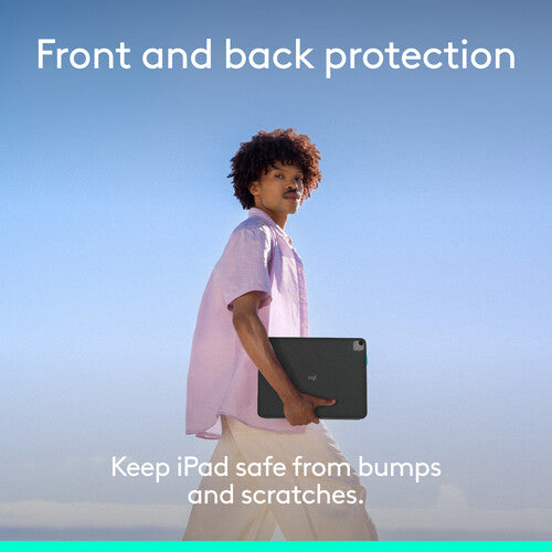 Logitech | Flip Folio Keyboard Case for iPad Pro 13" (M4)/Air 13" (M2/M3) - Graphite | 920-013367