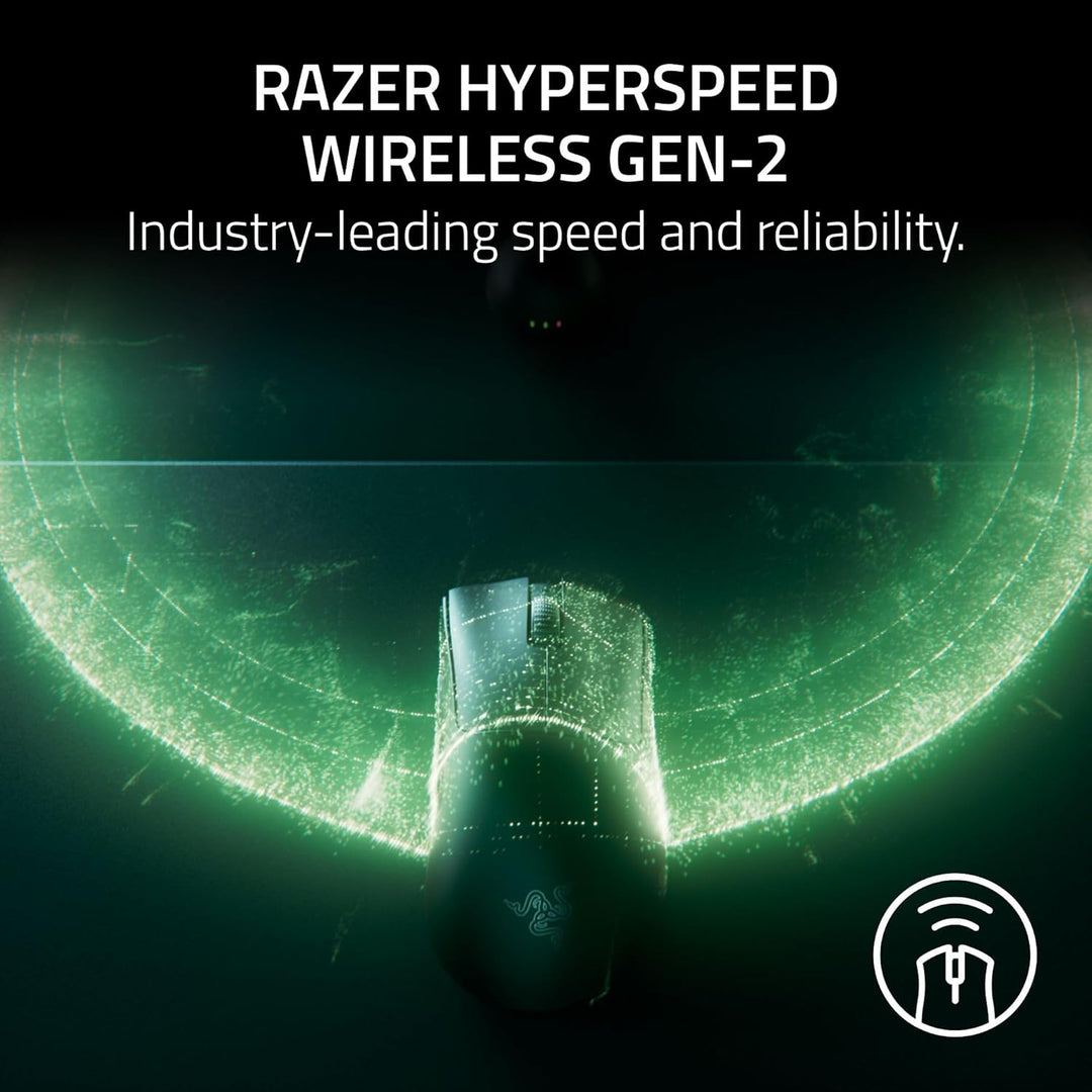Razer | DeathAdder V4 Pro Lightweight Optical Gaming Mouse with 150 Hour Battery Wireless - White | RZ01-05330200-R3U1