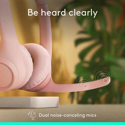 Logitech | Zone 300 Wireless Bluetooth On-ear Headset With Noise-Canceling Microphone - Rose | 981-001411