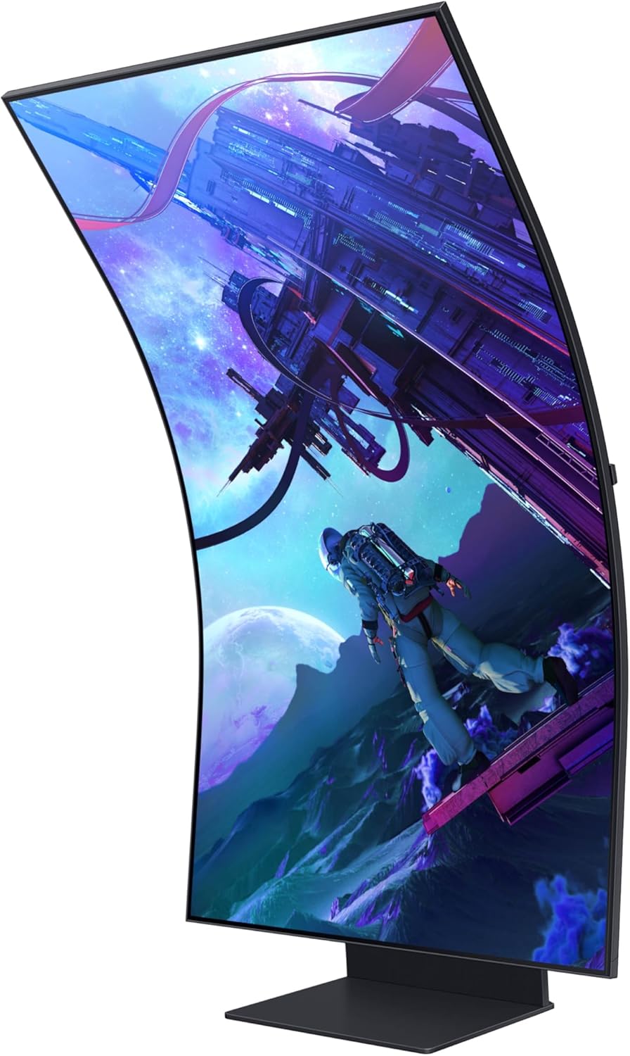 Samsung | Odyssey Arc 55" 4K Ultra HD 165Hz 1ms GTG Curved VA LCD FreeSync Gaming Monitor - Black LS55CG970NNXGO