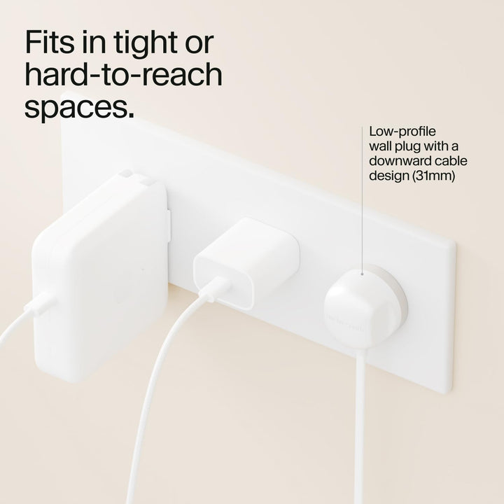 Twelve | Power Cord Wall Adapter with Built-In Cable 4FT US - White/Dune | TS-2547