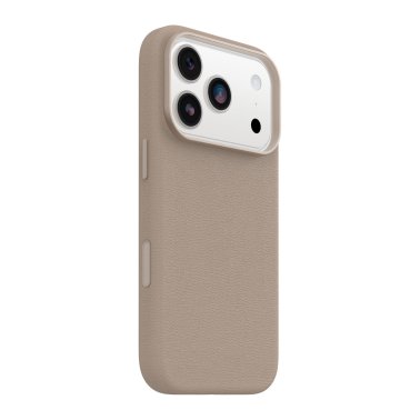 OtterBox | Symmetry Cactus Leather iPhone 17 Pro w/MagSafe + Camera Control Case - Grey Comfort | 77-99056