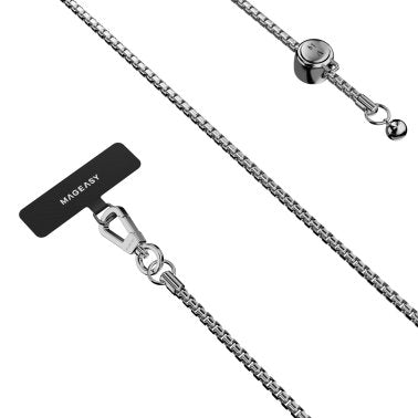MagEasy | Universal Metal Chain Strap + Card - Silver | MPHIPH223SV23