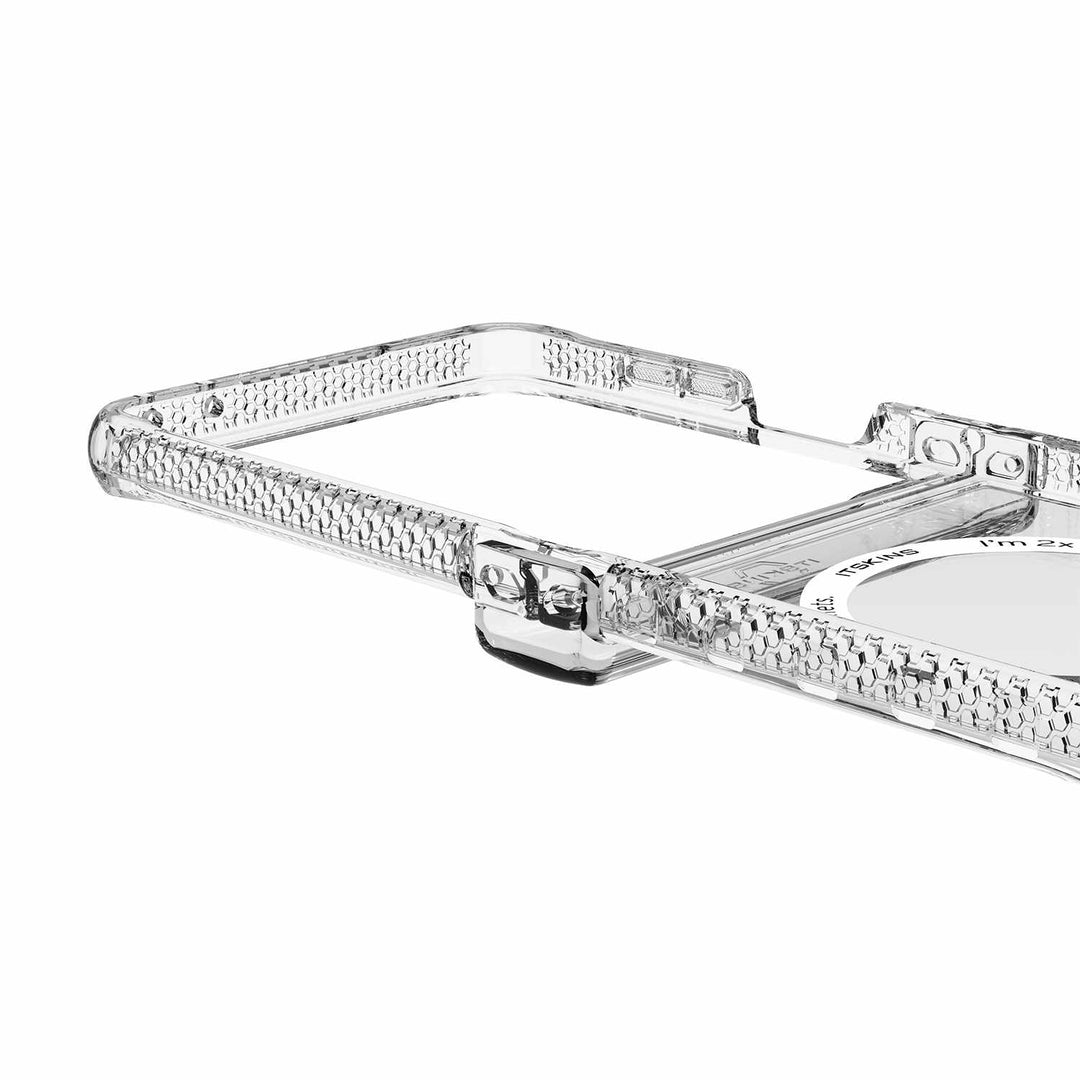 ITSKINS | Hybrid_R Hinge w/Magnets Case for Samsung Galaxy Z Flip 8 - Clear | SGB8HIMCLTRSP