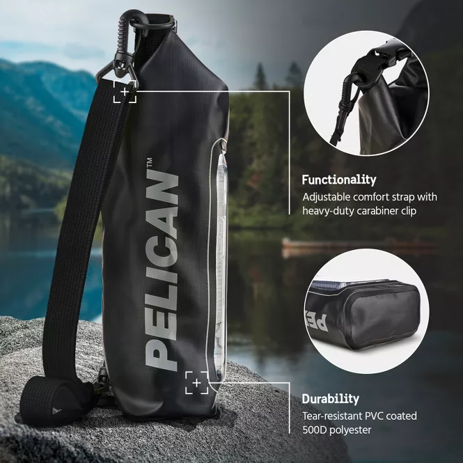 Pelican | Universal Pelican Marine 2L Waterproof Dry Bag - Black | 15-12843