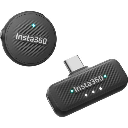 Insta360 | Mic Air Wireless Transmitter and Receiver Kit (2.4 GHz) - Black | CINSABWA+CINSABWB