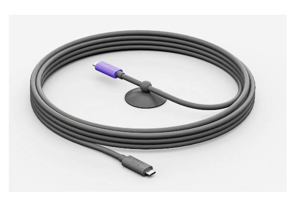 Logitech | Active USB Cable- 5M / 16.5FT for Meetup 2 - Grey USB 3.1 (Gen2) | 952-000195